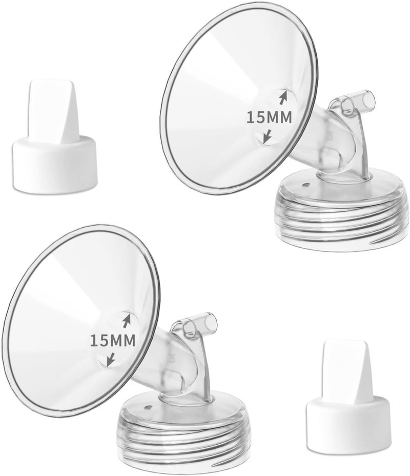 MOOMentaneous 15mm Flange and Duckbill Valve Compatible with Spectra S1/S2 and 9 Plus Not Original Spectra Pump Parts Replacement - Image 1